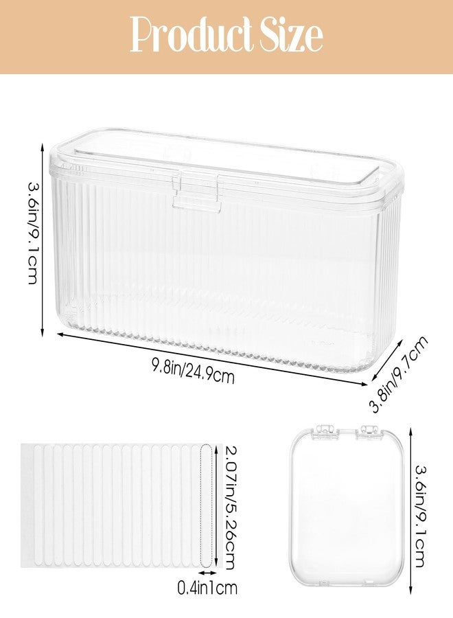 Lemecima Press On Nail Orgnizer 14 PCS Clear Press On Nail Storage Boxes and 1 Big Storage box with 60 Pcs Adhesive Double Sided Tape, On Packaging for Fake Display Salon - Image 2